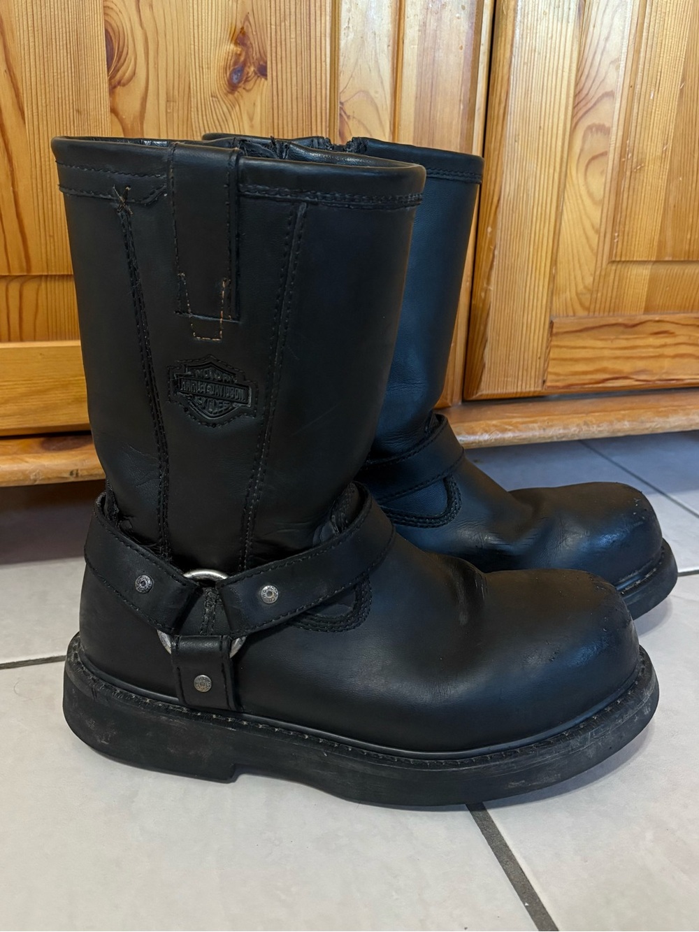 Men’s Harley Davidson Steel Toe Riding Boots Size 8